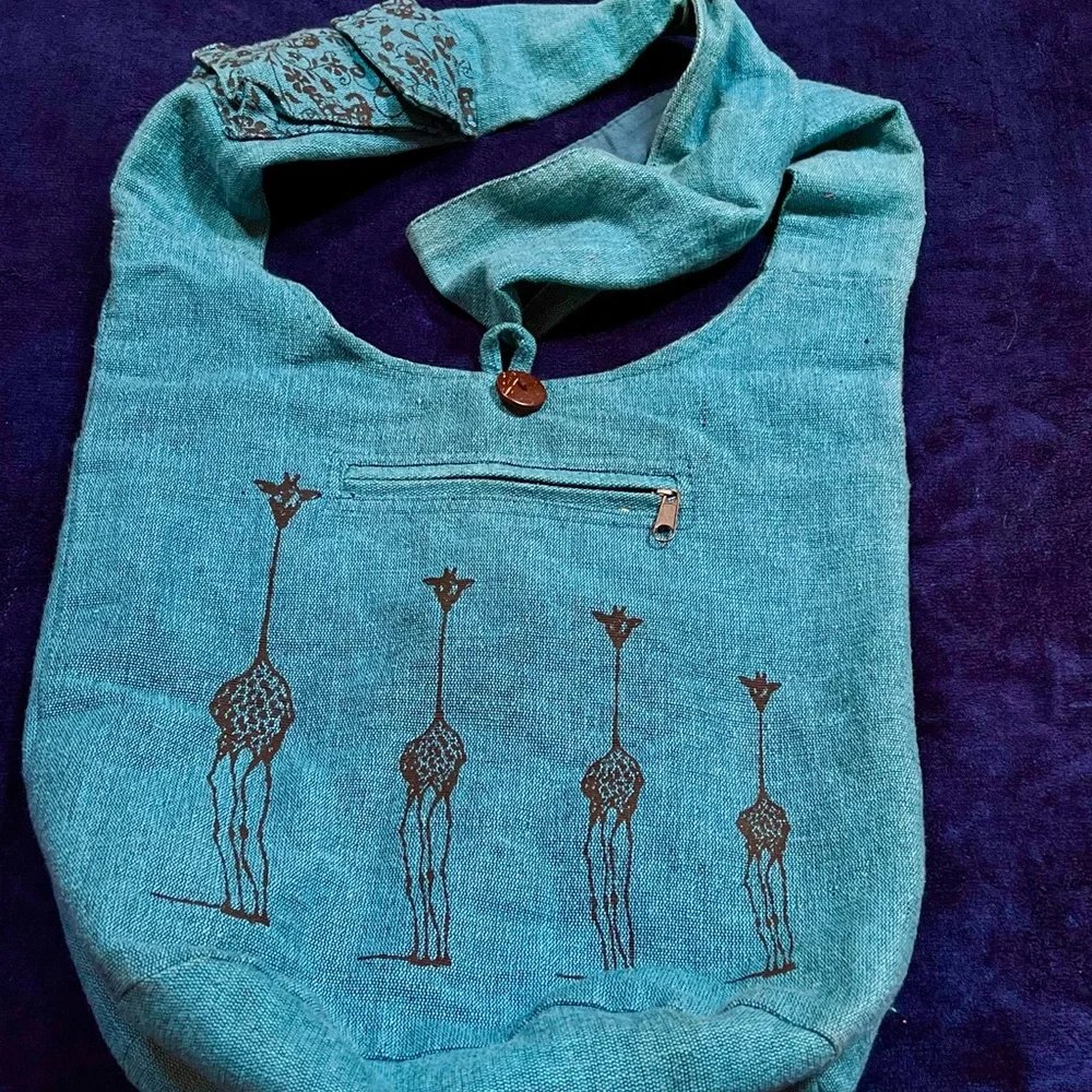 🦋🦒🩵Teal Long boho shoulder bag🦋🦒🩵 - Picture 1 of 4